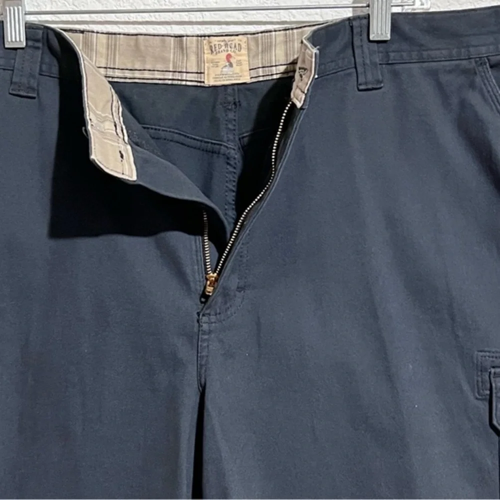 Red Head Navy Brush Cotton Comfort Stretch Cargo Shorts New 46